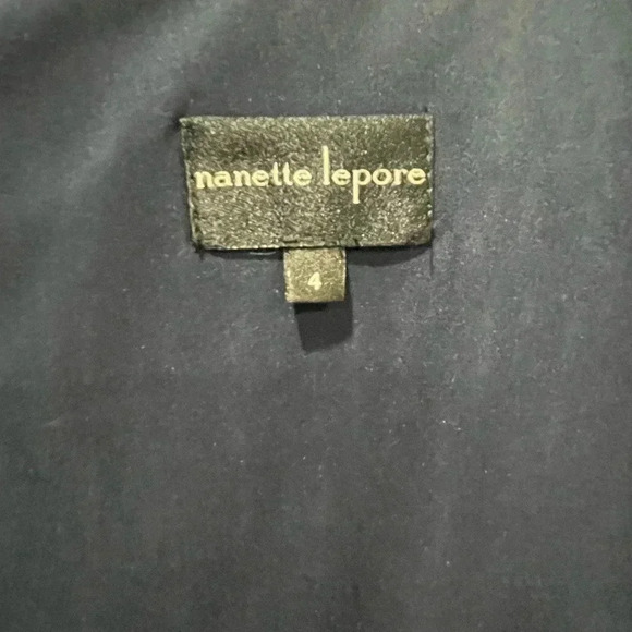 Nanette Lepore Navy Blue Vertical Lined‎ Dress with Pockets Size 4 - Picture 4 of 5